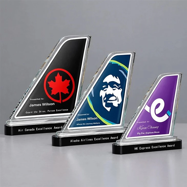 Glass Airplane Trophy Awards price