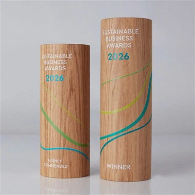 Trophée Cylindre Bois Chêne